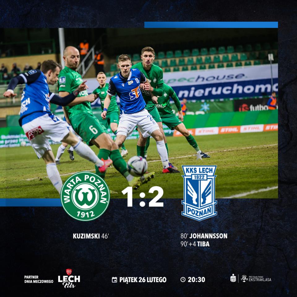 Warta Poznań - Lech Poznań 1:2, 26.02.2021