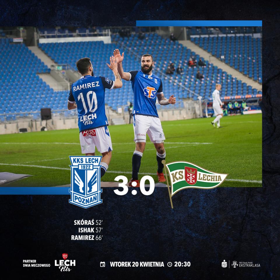 Lech Poznań - Lechia Gdańsk 3:0, 20.04.2021