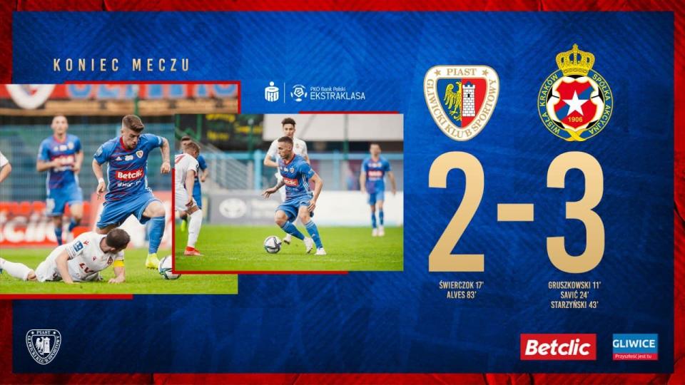 Piast Gliwice - Wisła Kraków 2:3, 16.05.2021