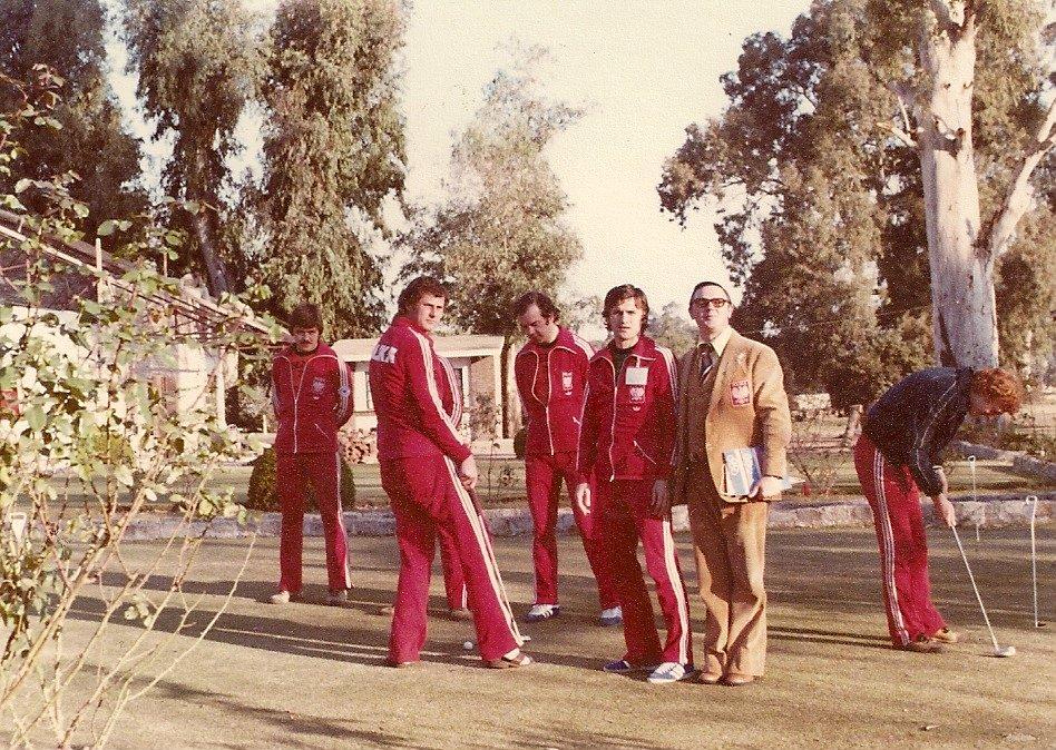 Andrzej Bobowski z reprezentacją Polski podczas MŚ 1978