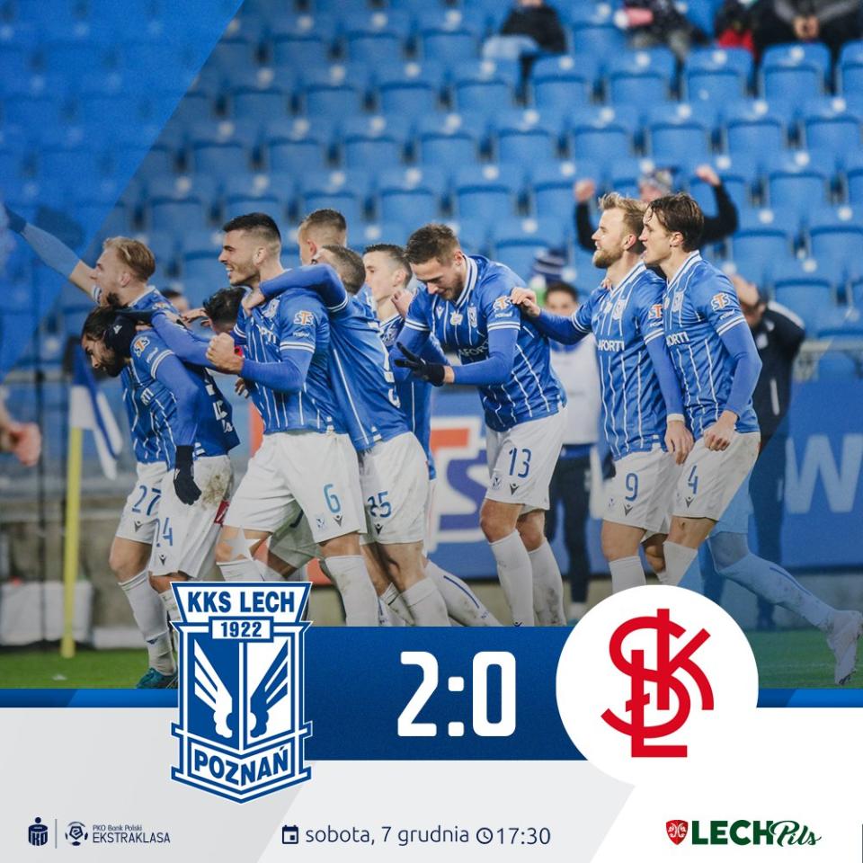 Lech Poznań - ŁKS Łódź 2:0, 07.12.2019