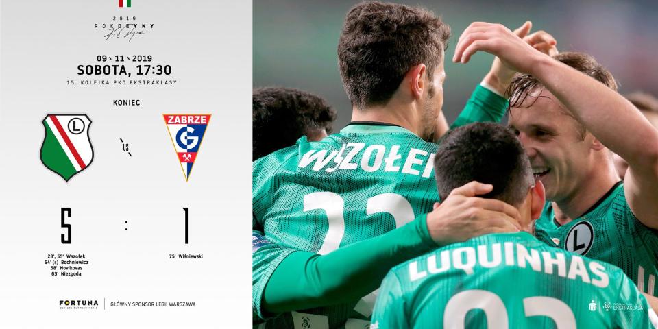Legia Warszawa - Górnik Zabrze 5:1, 09.11.2019