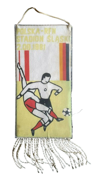 Proporczyk z meczu Polska - RFN 0:2 (02.09.1981) 