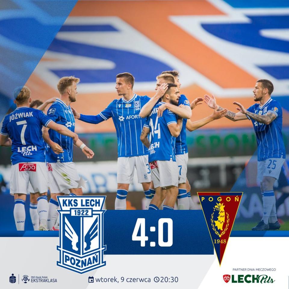Lech Poznań - Pogoń Szczecin 4:0, 09.06.2020