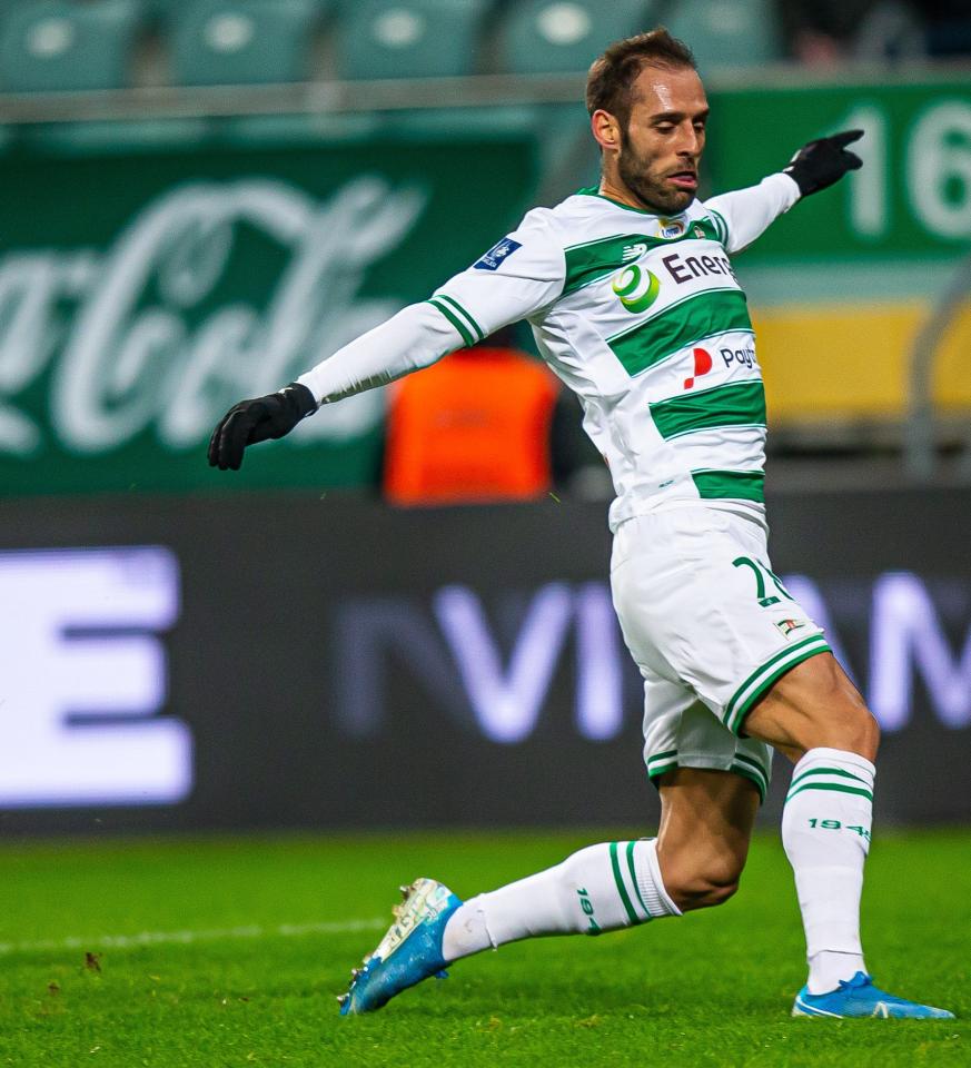 Śląsk Wrocław - Lechia Gdańsk 2:2, 07.02.2020 Flavio Paixao