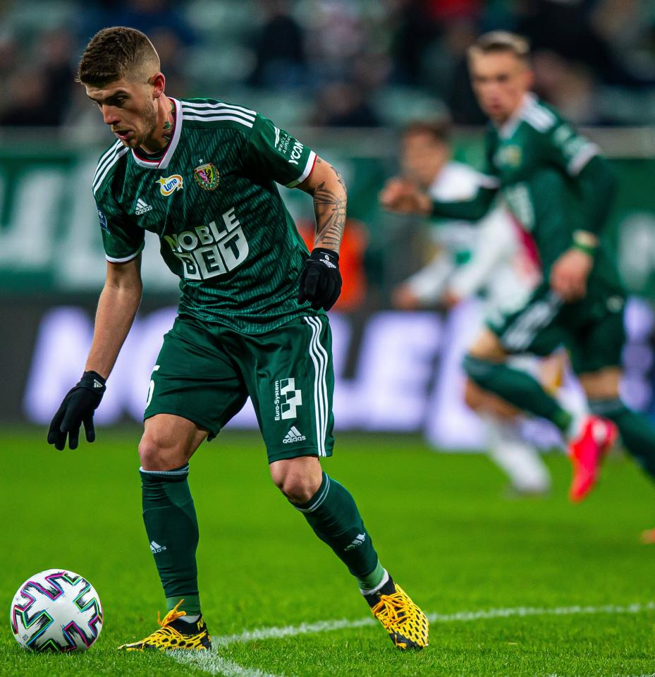 Śląsk Wrocław - Lechia Gdańsk 2:2, 07.02.2020 Michał Chrapek
