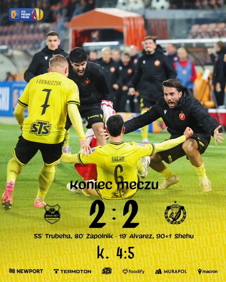 Bruk-Bet Termalica Nieciecza - Widzew Łódź 2:2, k. 4:5, 24.09.2025