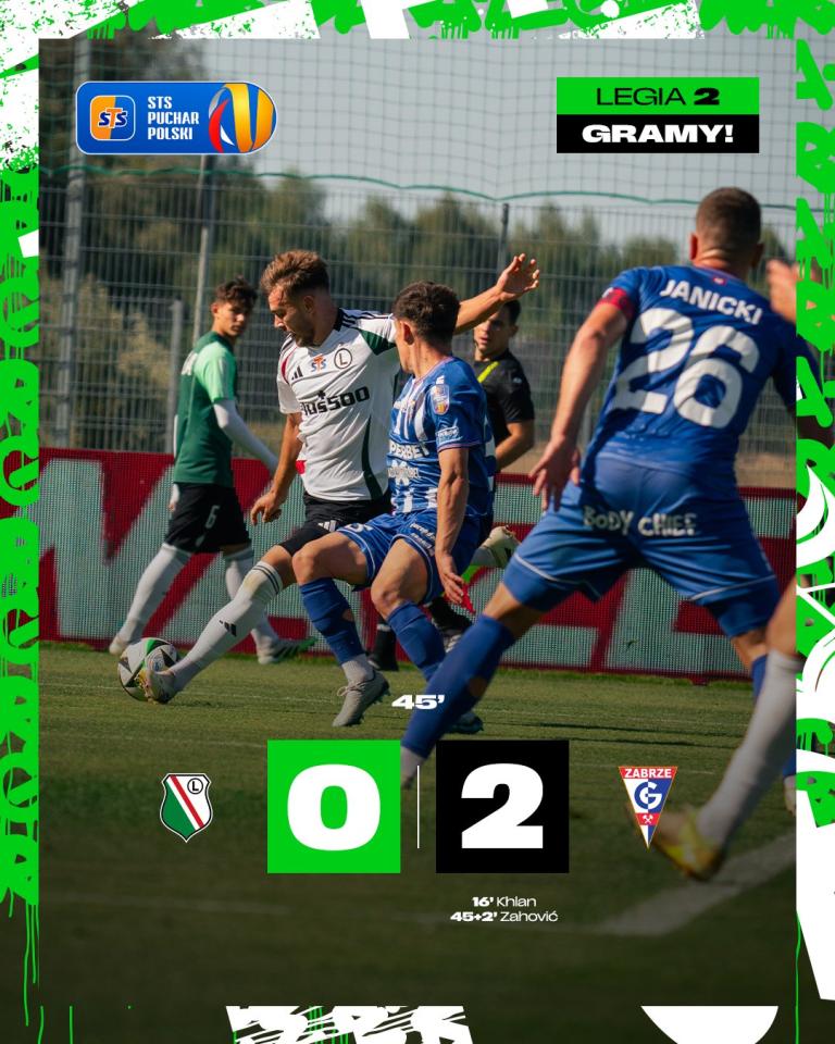 Legia II Warszawa - Górnik Zabrze 0:3, 24.09.2025