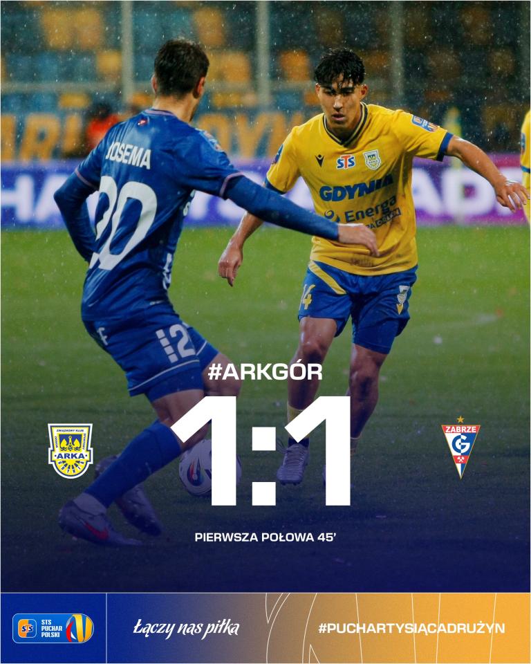 Arka Gdynia - Górnik Zabrze 1:2, 30.10.2025