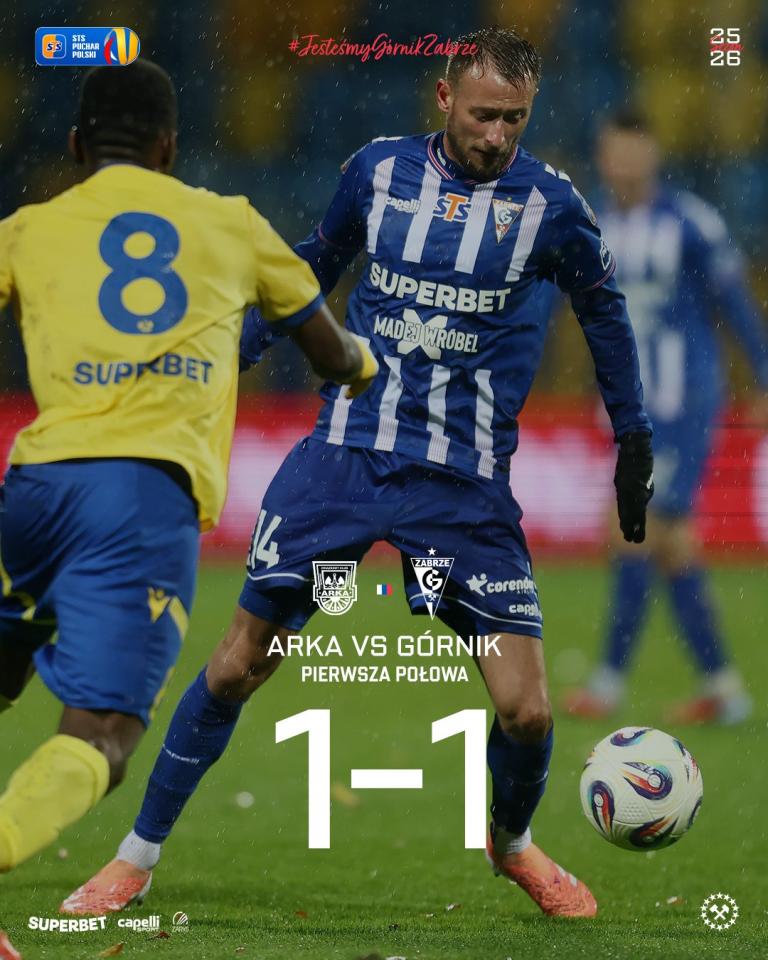 Arka Gdynia - Górnik Zabrze 1:2, 30.10.2025