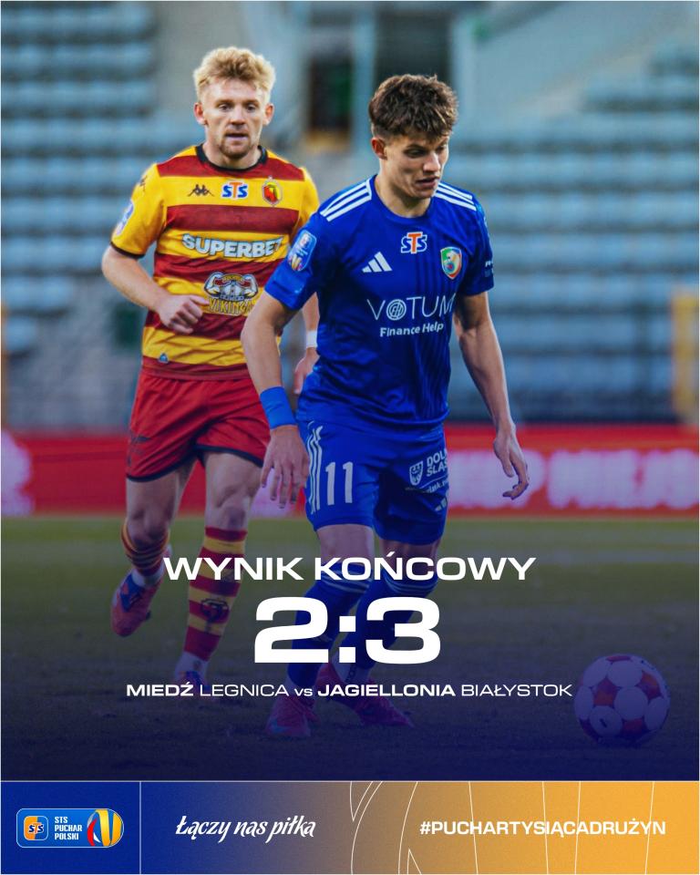 Miedź Legnica - Jagiellonia Białystok 2:3, 30.10.2025