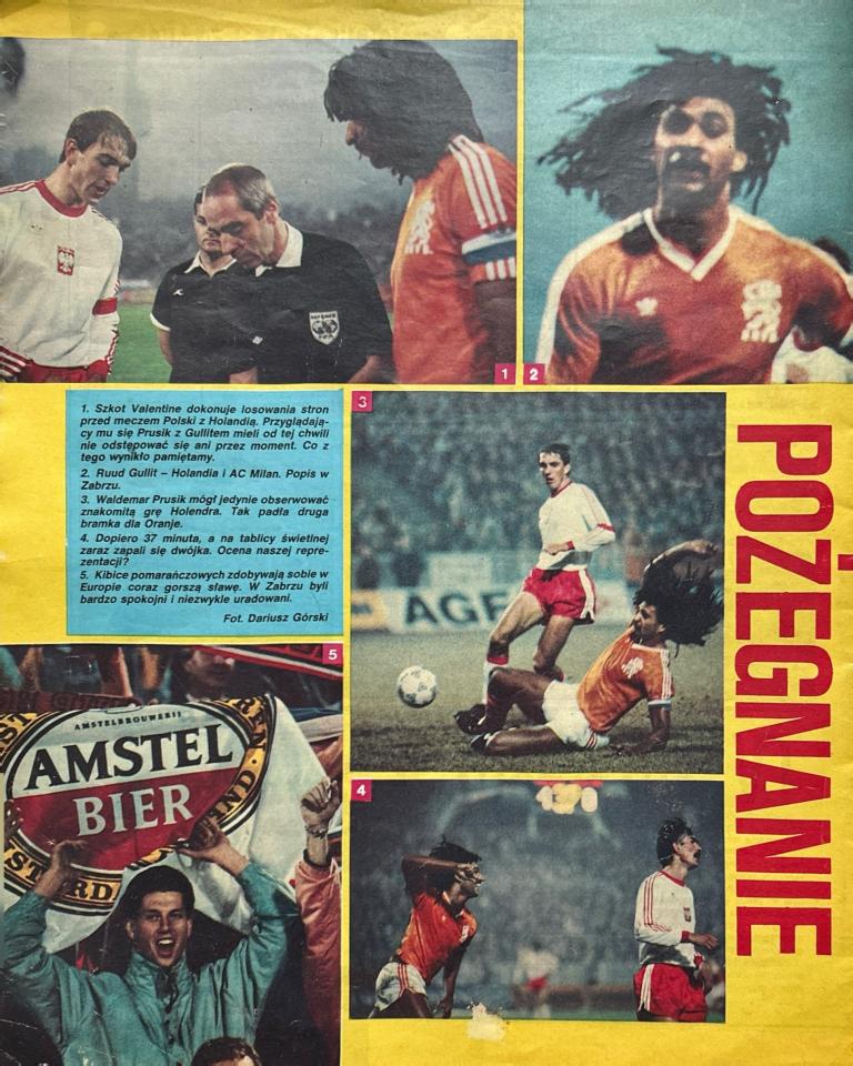 Okładka Magazyn Piłka Nożna z meczu Polska - Holandia 0:2 (14.10.1987)