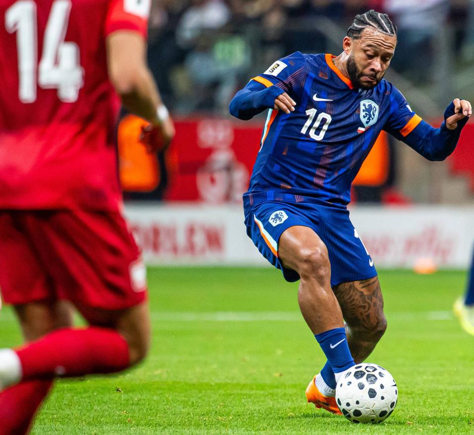 Polska - Holandia 1:1, 14.11.2025 Memphis Depay