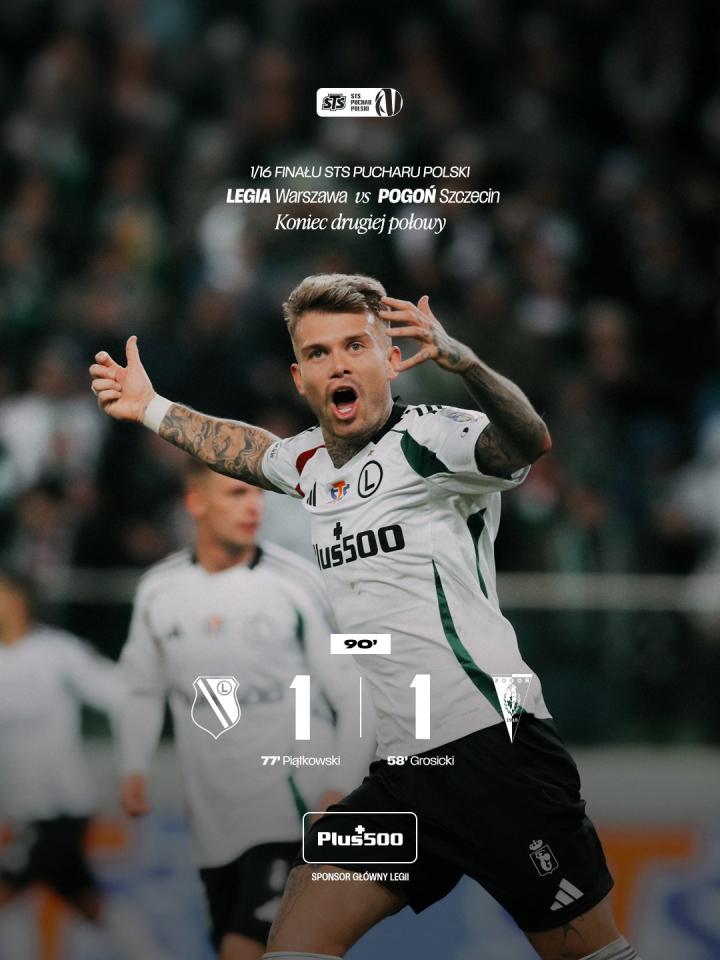 Legia Warszawa - Pogoń Szczecin 1:2 pd., 30.10.2025