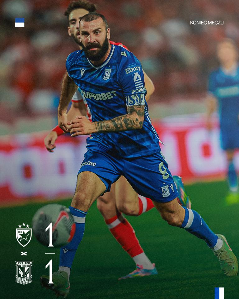 Crvena Zvezda Belgrad - Lech Poznań 1:1, 12.08.2025