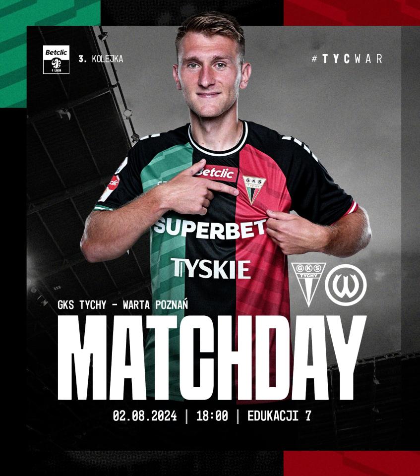 GKS Tychy - Warta Poznań 1:1, 02.08.2024