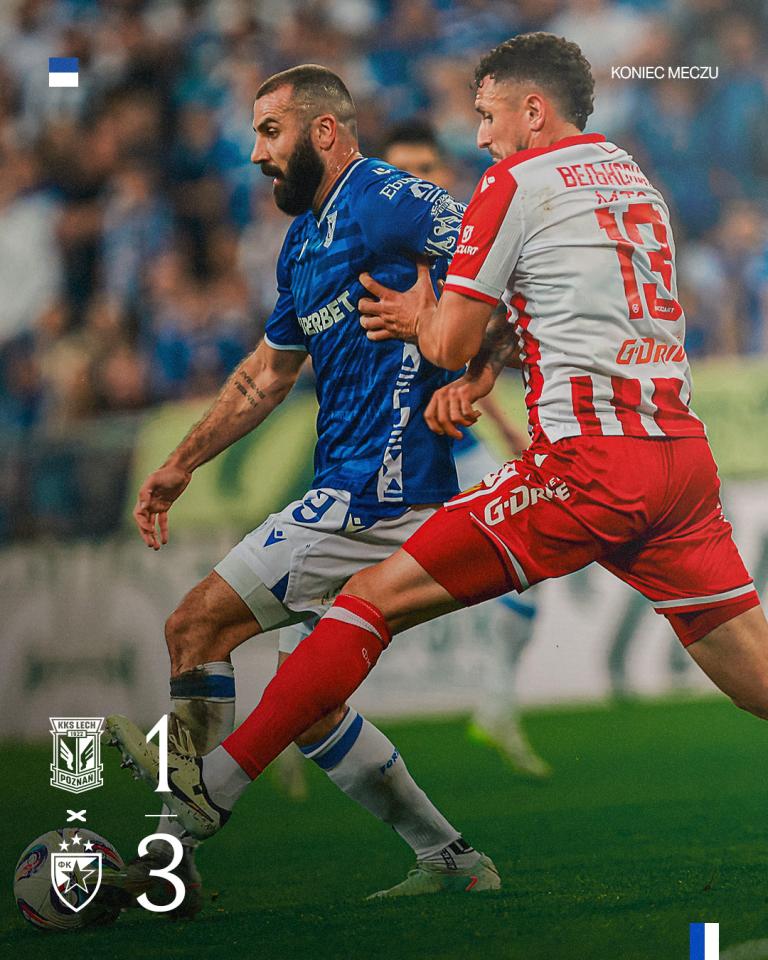 Lech Poznań - Crvena Zvezda Belgrad 1:3, 06.08.2025