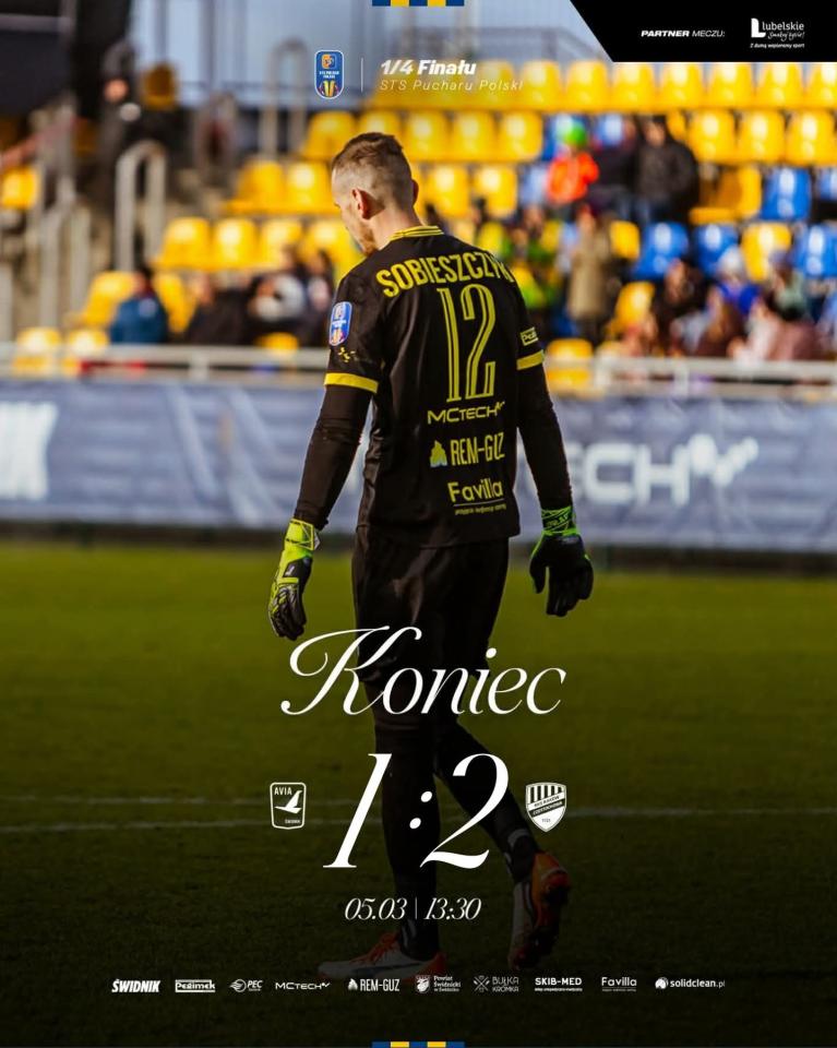 Avia Świdnik - Raków Częstochowa 1:2 pd., 05.03.2026