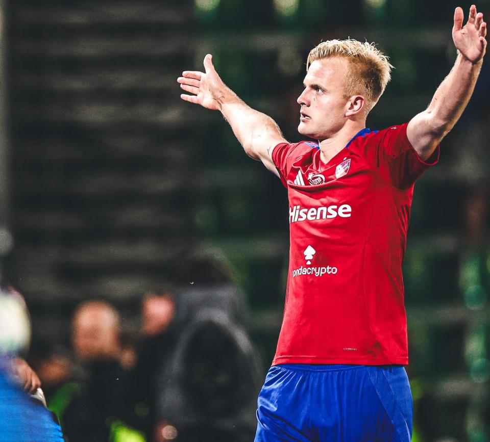 MŠK Žilina - Raków Częstochowa 1:3, 31.07.2025 Jonatan Braut Brunes