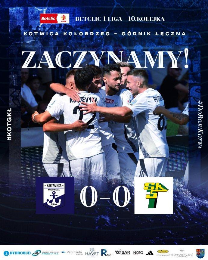 Kotwica Kołobrzeg - Górnik Łęczna 1:1, 21.09.2024