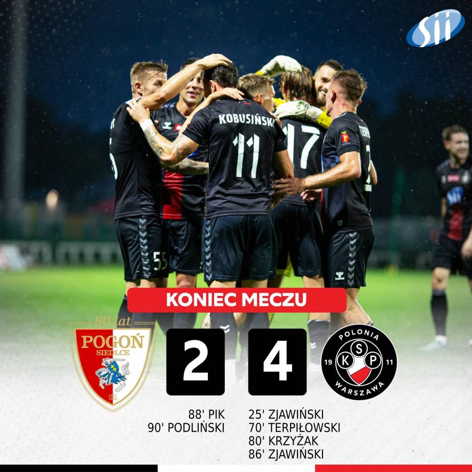 Pogoń Siedlce - Polonia Warszawa 2:4, 22.09.2024