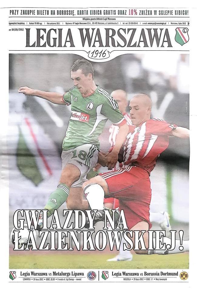 Legia Warszawa - Metalurgs Lipawa 5:1 (26.07.2012)