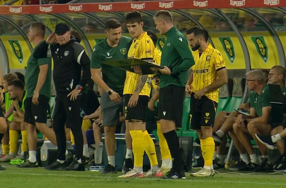 GKS Katowice - MŠK Žilina 3:1, 30.07.2026 Ilja Szkurin Mateusz Wdowiak