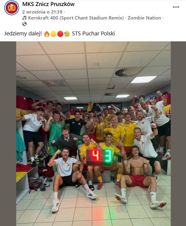 ŹRÓDŁO: facebook.com/@MKS Znicz Pruszków