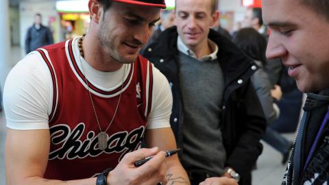 Michał Żewłakow w koszulce Chicago Bulls