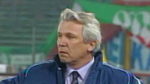 Henryk Kasperczak podczas meczu Lazio Rzym - Wisła Kraków 3:3 (20.02.2003).