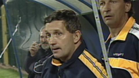 Adriano Fegic podczas meczu Wisła Kraków - NK Primorje 6:1 (03.10.2002).