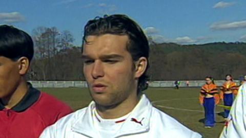 Patryk Rachwał podczas meczu Polska - San Marino 7:0 U-21 (01.04.2003).