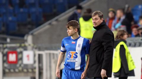 Lech Poznań - Znicz Pruszków 1:0 (18.03.2015) Maciej Skorża i Krystian Sanocki