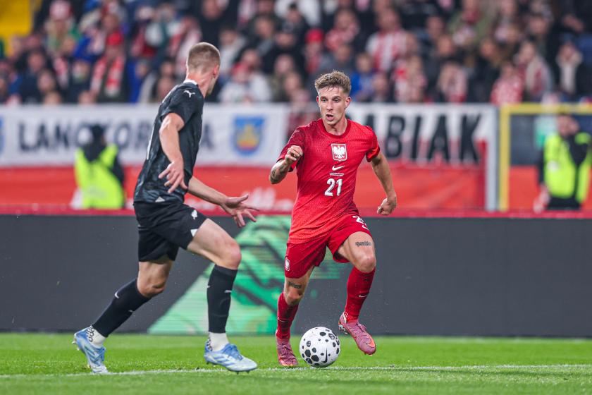 Michał Skóraś był jednym z aktywniejszych piłkarzy pierwszej odsłony starcia z Nową Zelandią